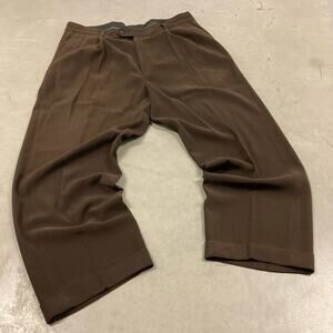 vintage brown baggy dress pants 35x32